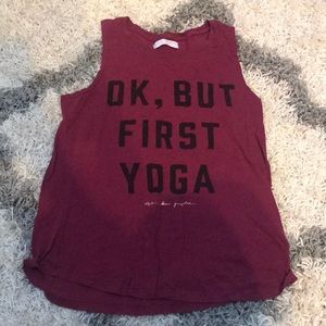 Spiritual Gangster “ok, but first yoga” shirt